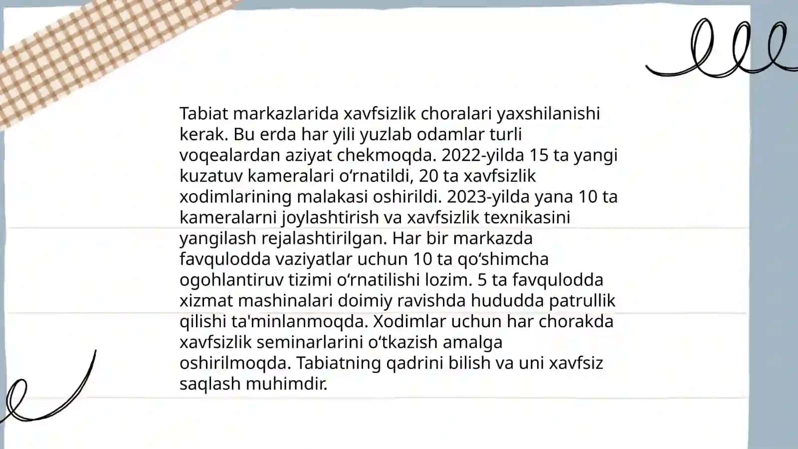 Ilm-fan va tabiat markazida gigeniya va xavfsizlik qoidalariga amal qilish ko'nikmalarini shakllantirish 4
