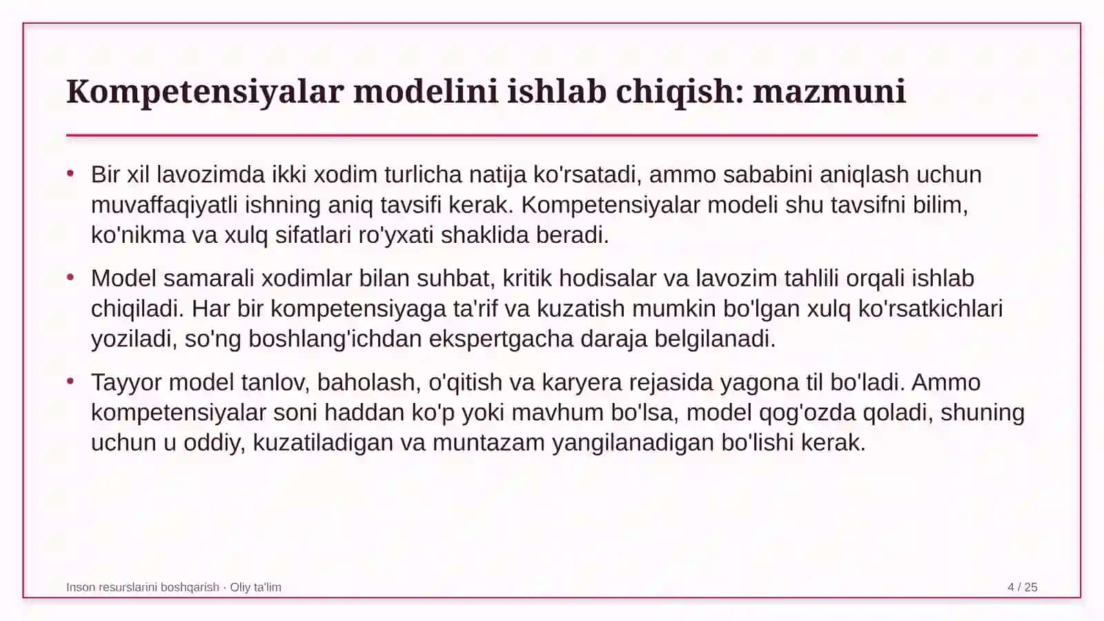 Urug'chilik xo'jaliklarida kompetensiyalar modelini ishlab chiqish 4