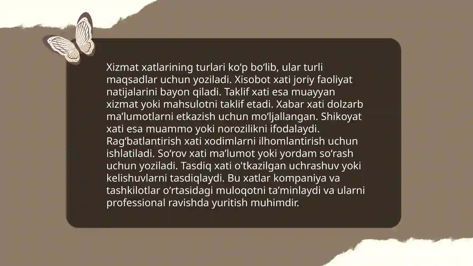 Xizmat xatlari 4