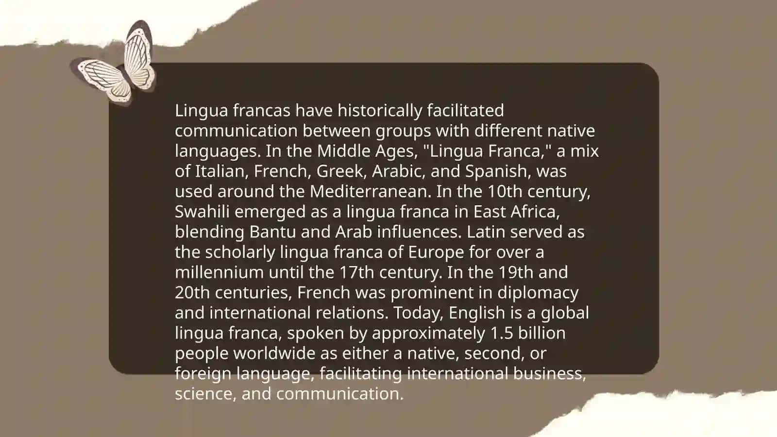 Lingua Francas 4