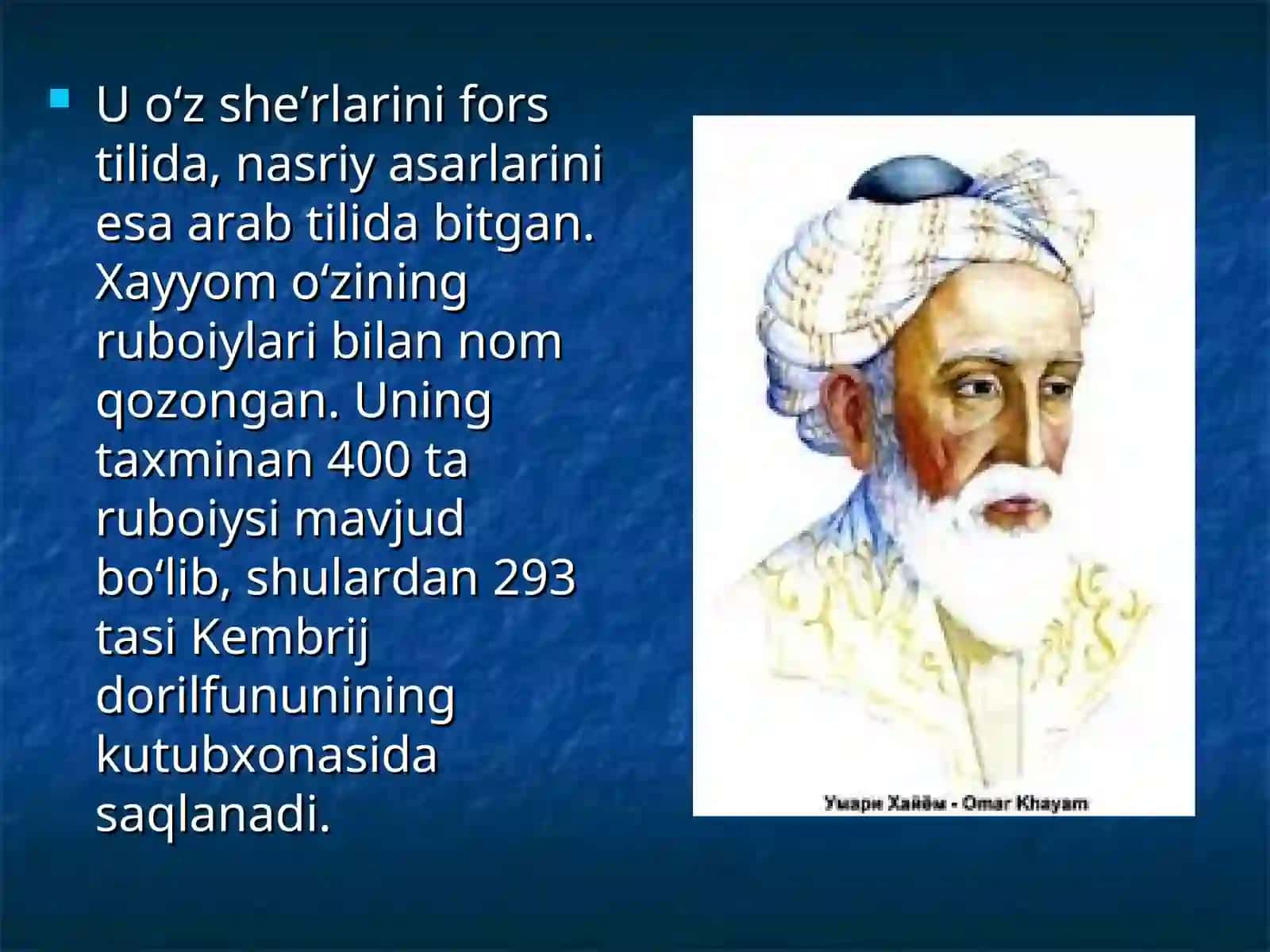Umar Xayyomning pedagogik qarashlari 4