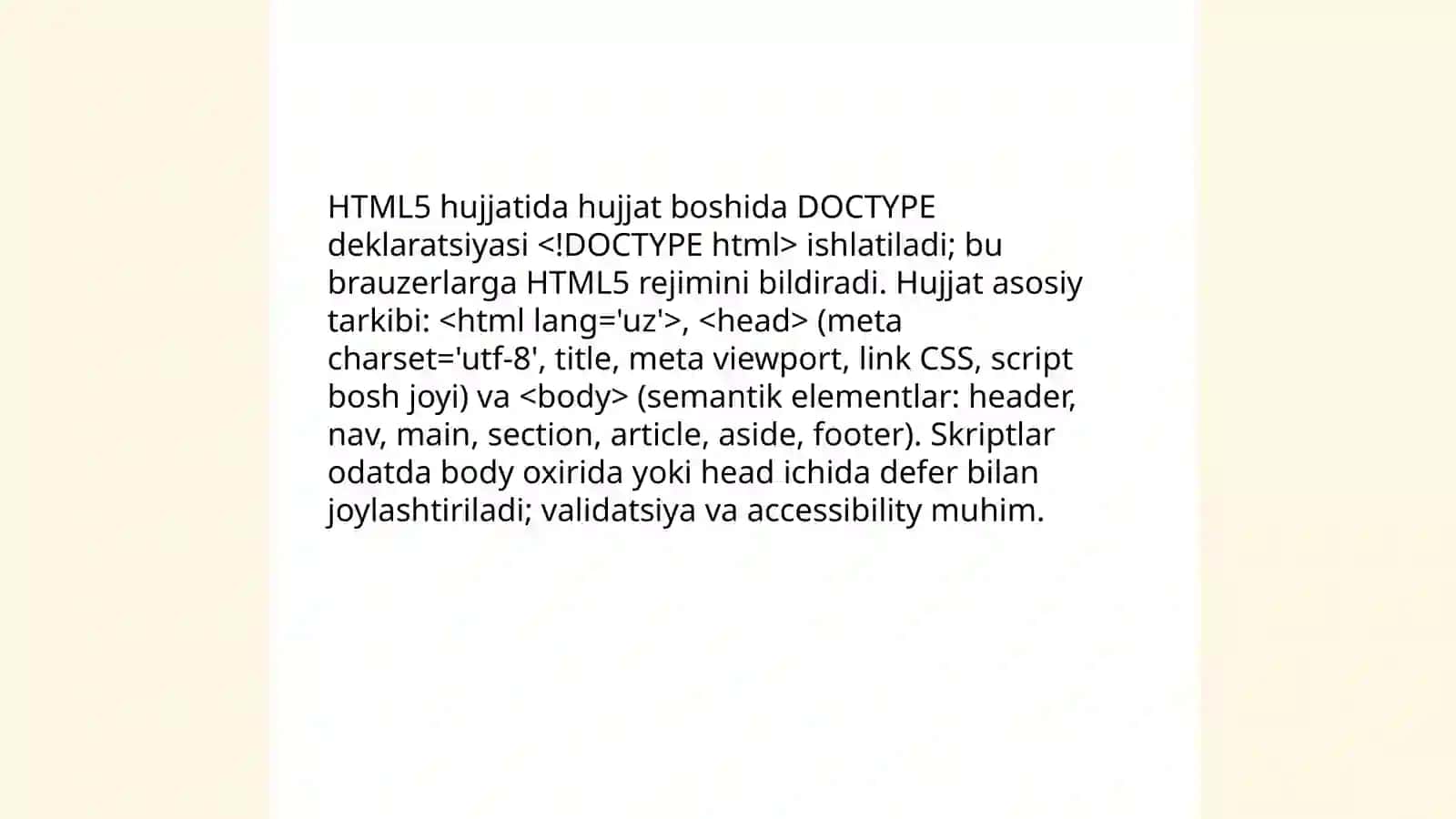 HTML 5 asosfari 4