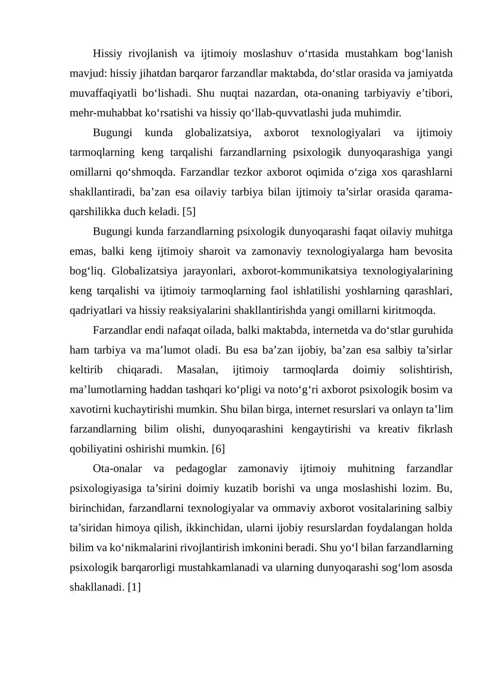 OILADA FARZANDLARINING PSIXOLOGIK DUNYO QARASHI 4