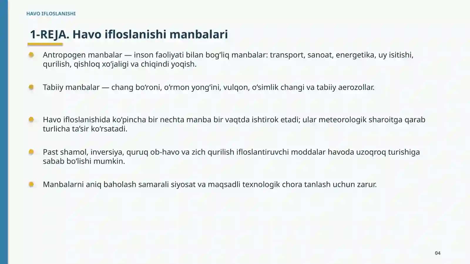 HAVO IFLOSLANISHI 4