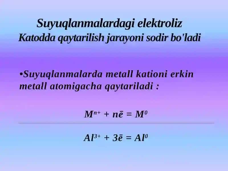 Elektrolizjarayonlari. 4