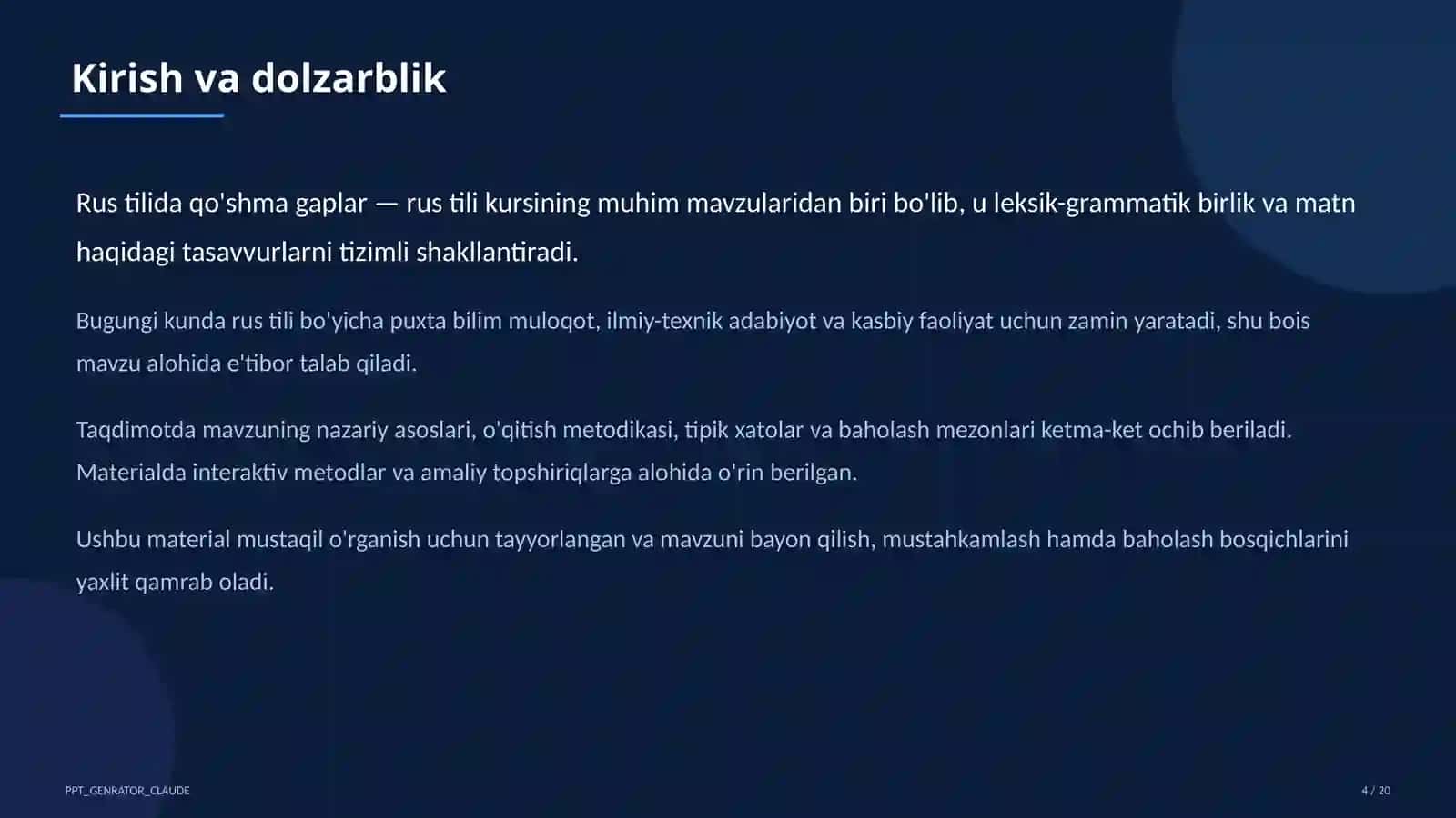 Rus tilida qo'shma gaplar (9-sinf) 4
