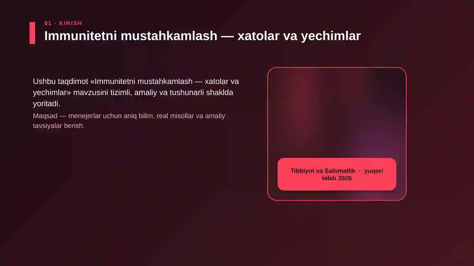 Immunitetni mustahkamlash — xatolar va yechimlar 4