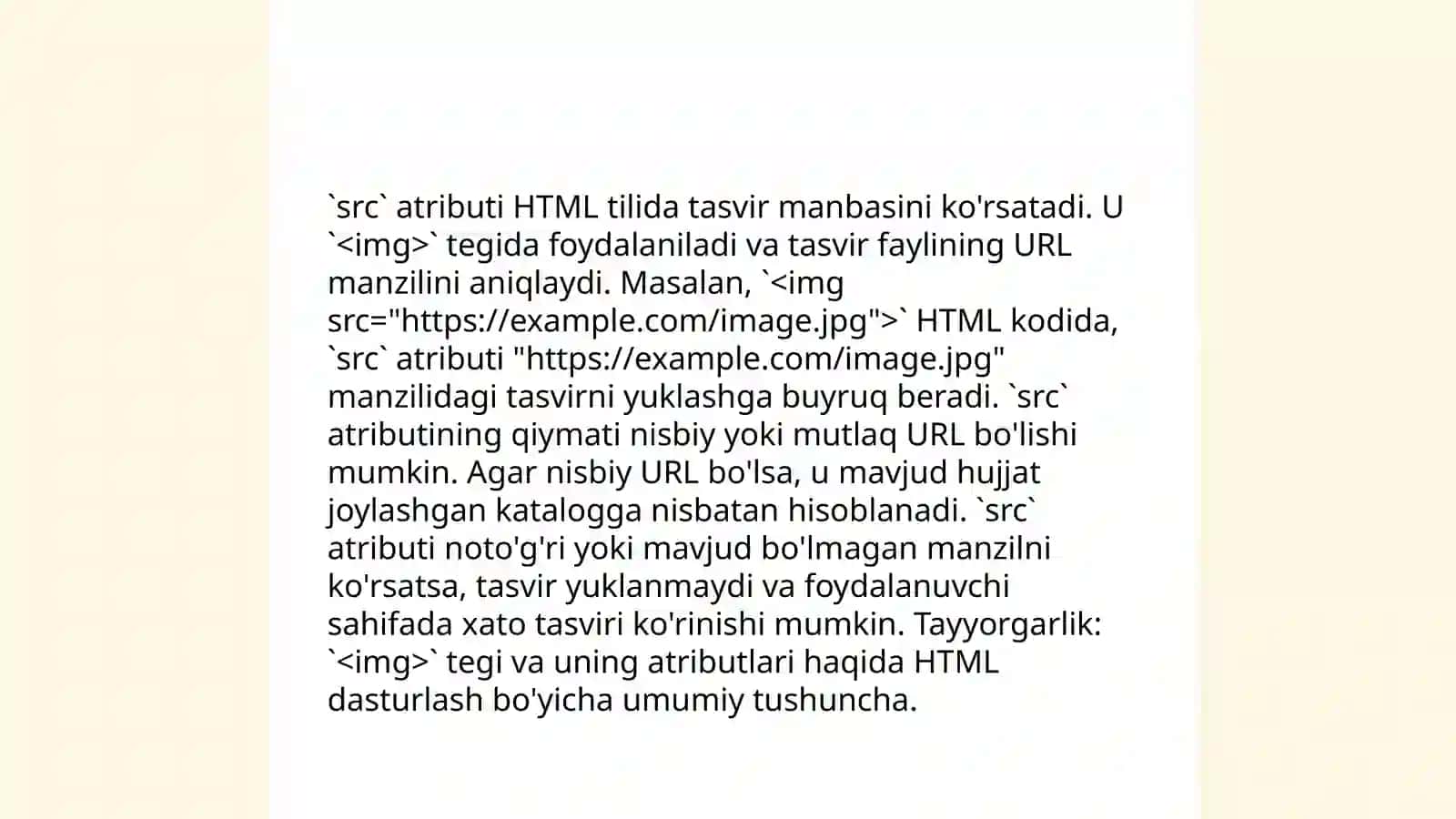 HTML tilida rasmlar hosil qilish teglari 4