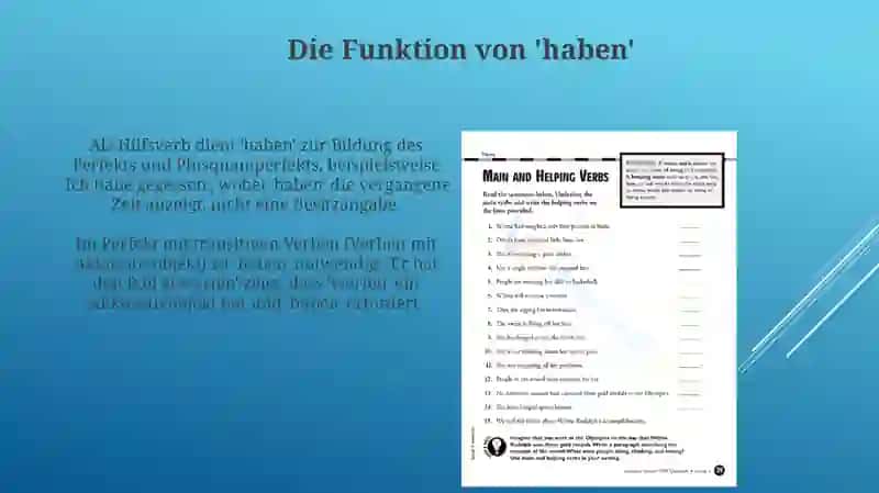 Hilfsveben:haben, sein,werden 4
