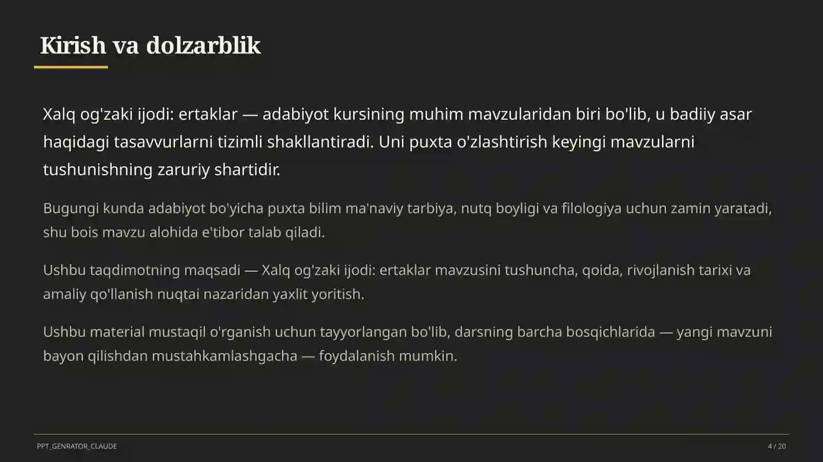 Xalq og'zaki ijodi: ertaklar (5-sinf) 4
