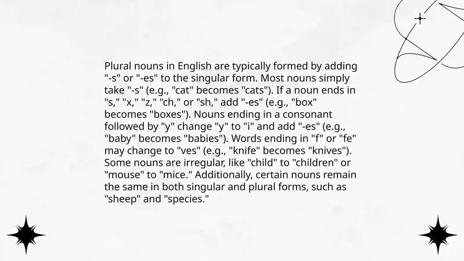 Singular and plural nouns 4