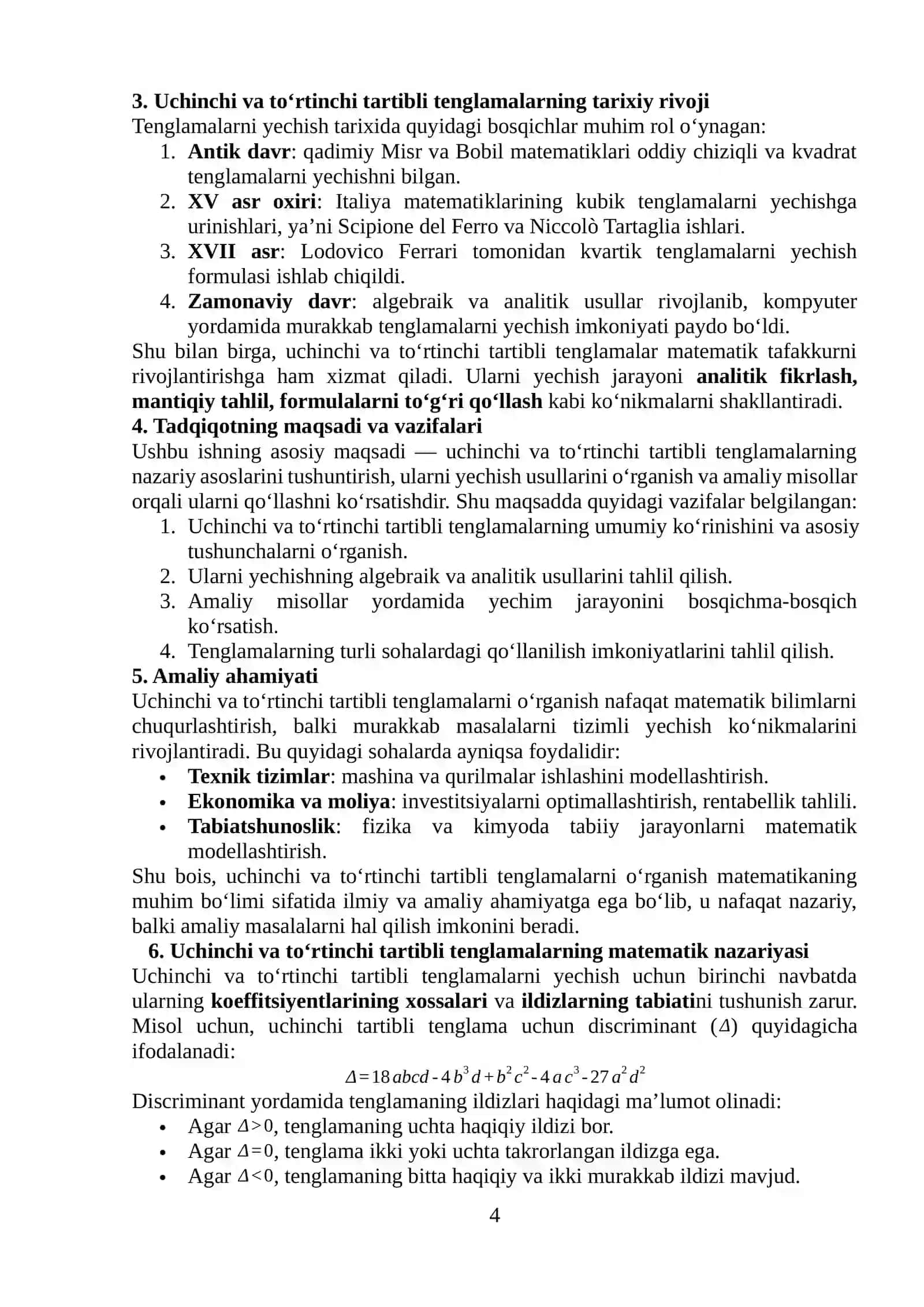 Algebra tenglamalari 4