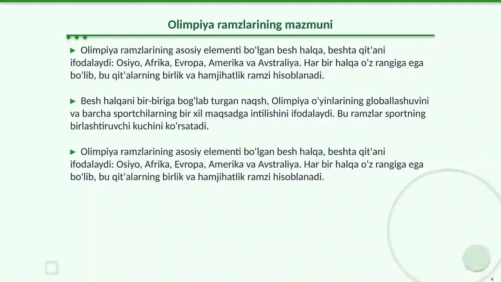 Olimpiya Ramzlari: Tarix va Mazmuni 4