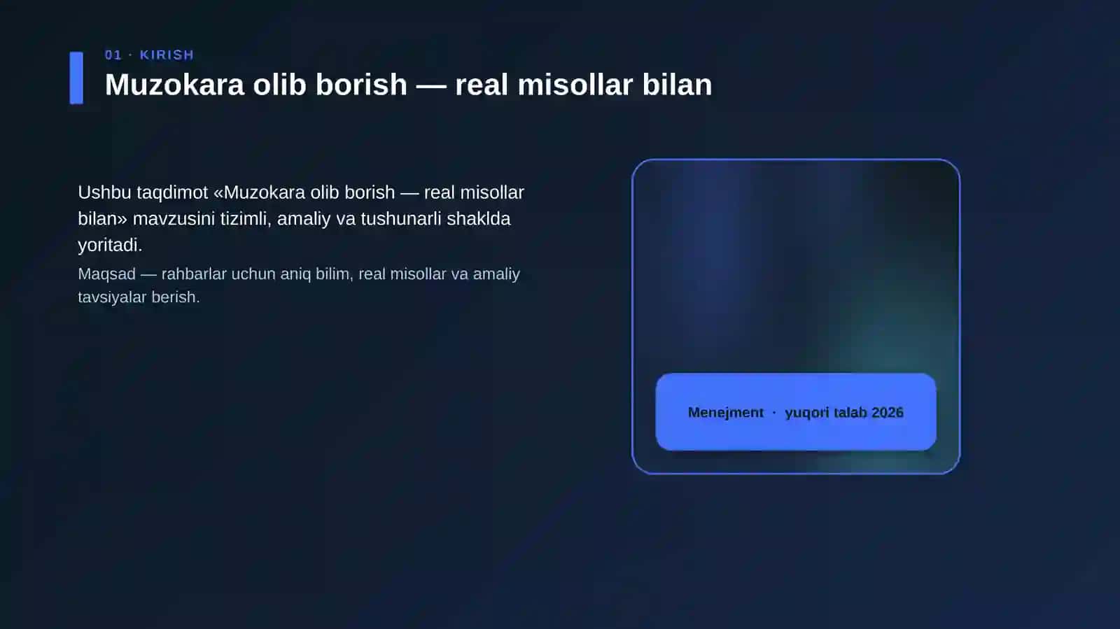 Muzokara olib borish — real misollar bilan 4