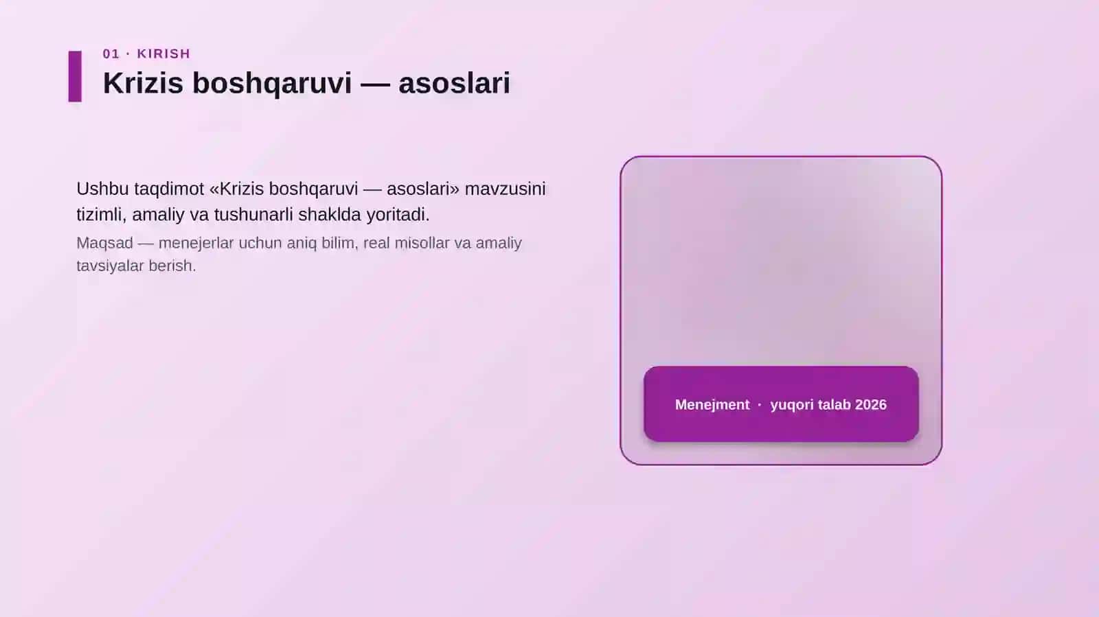 Krizis boshqaruvi — asoslari 4