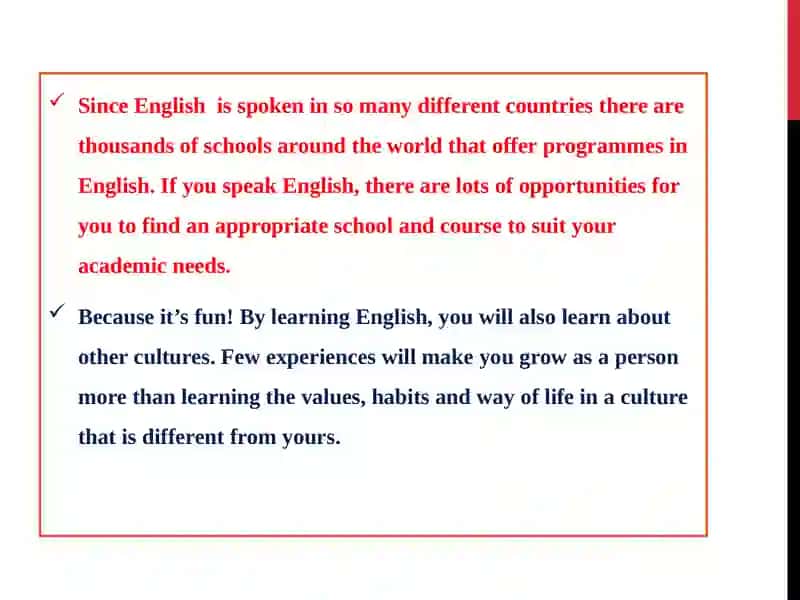 Learning English Purposes 4