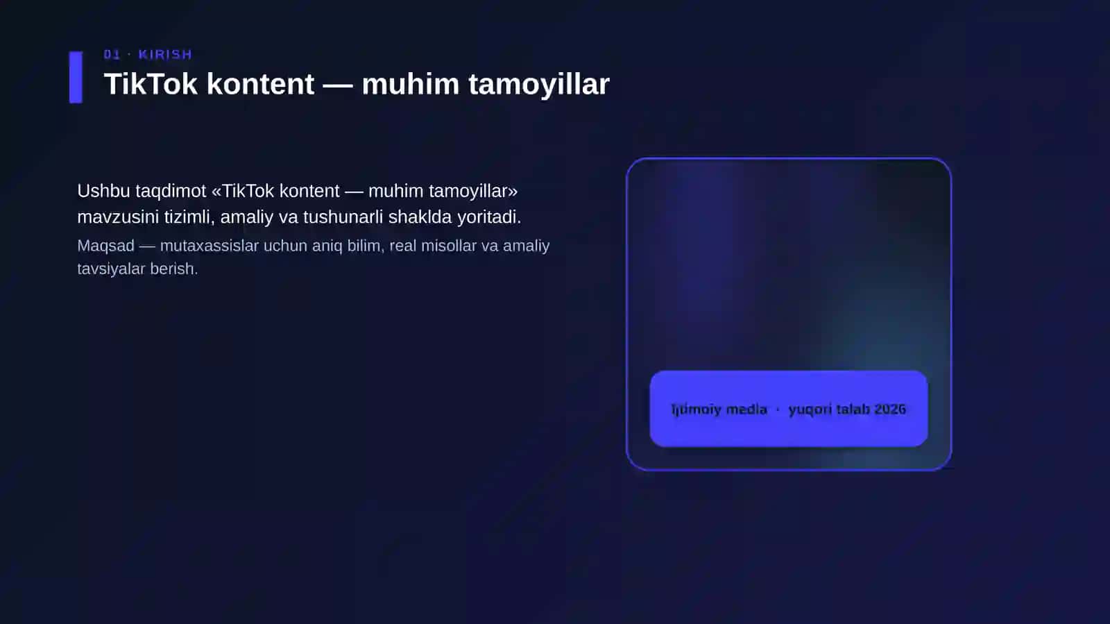 TikTok kontent — muhim tamoyillar 4