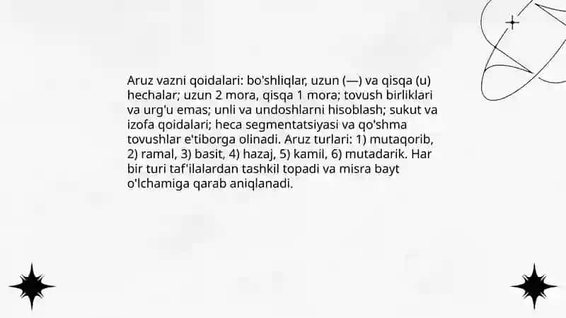 Sheʼriy asarlar vazni 4