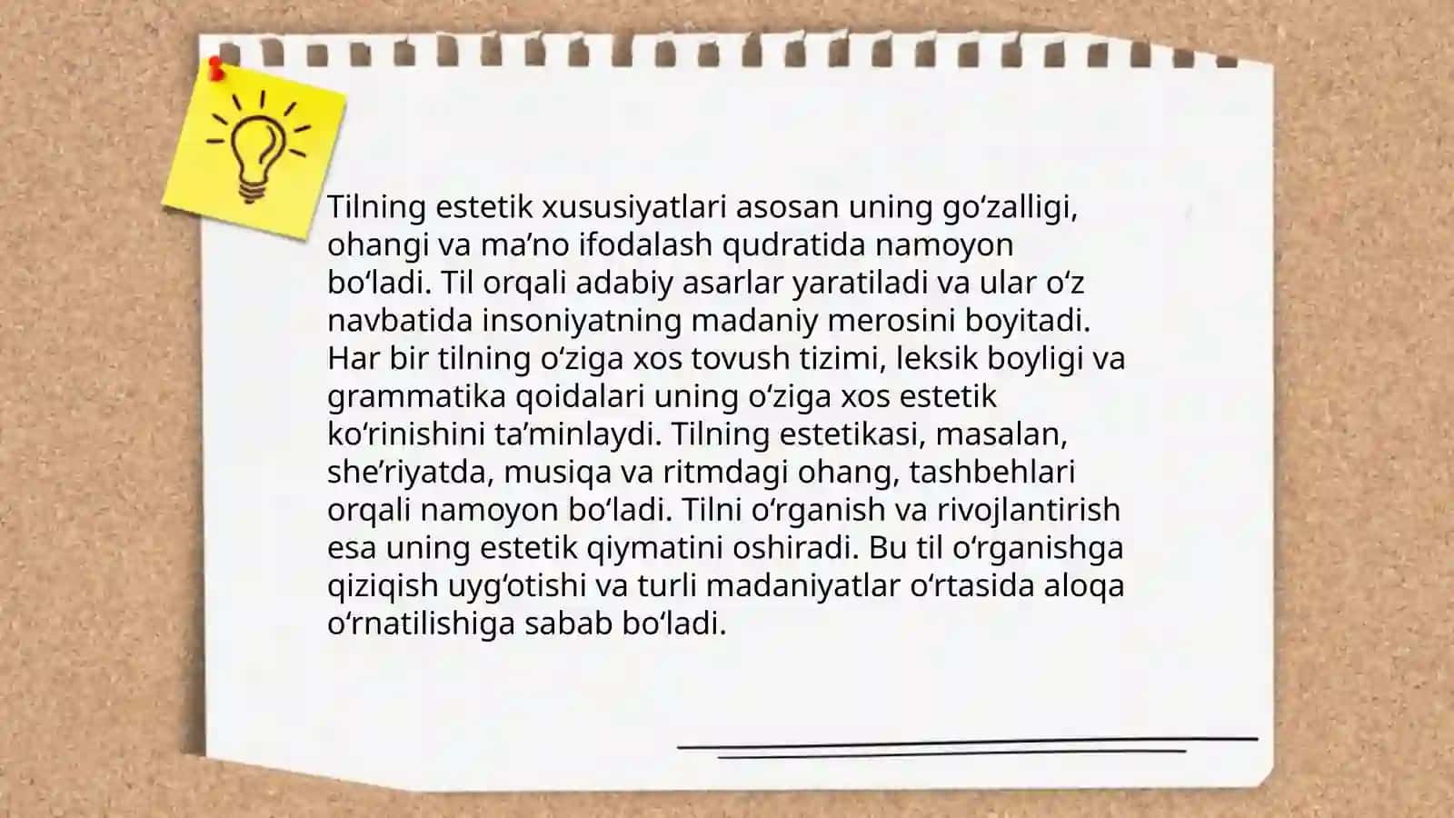 Til va estetik munosabat 4