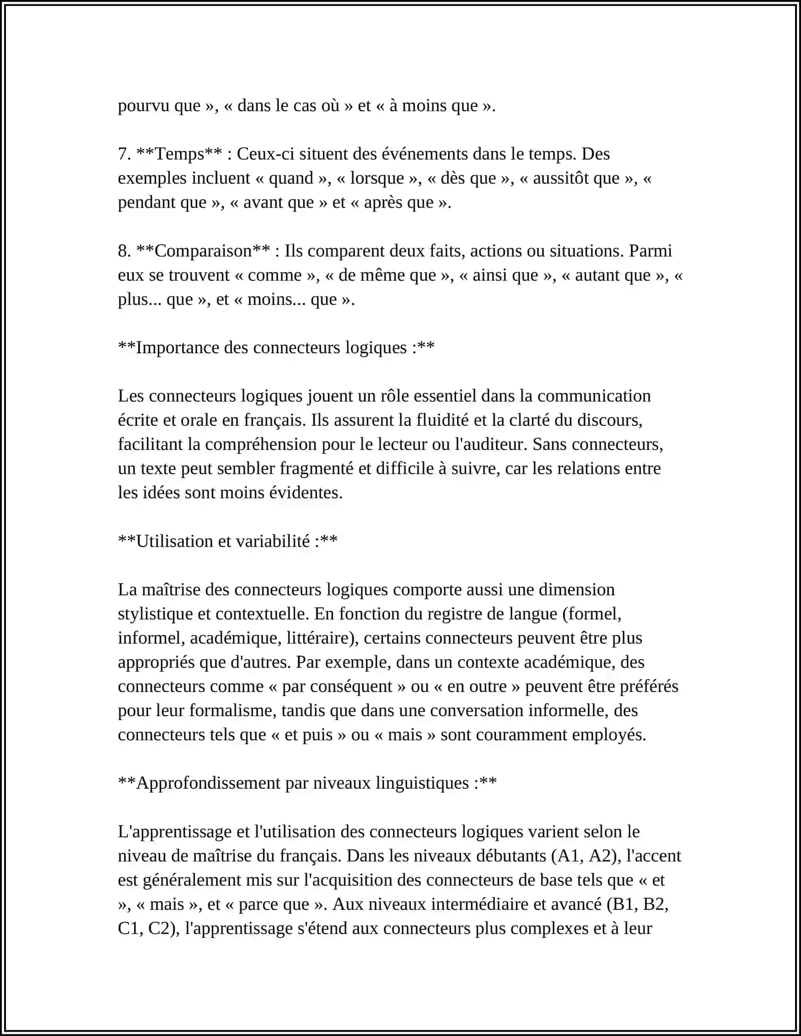 LES CONNECTEURS LOGIQUES 4