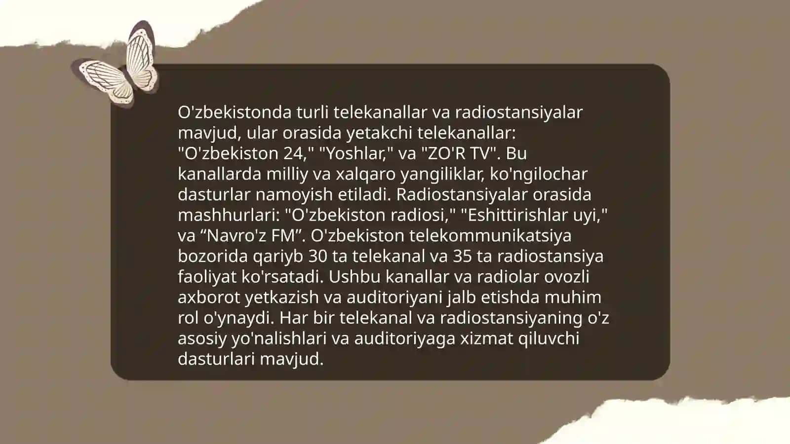O'zbekistonning ommaviy axborot vositalari 4