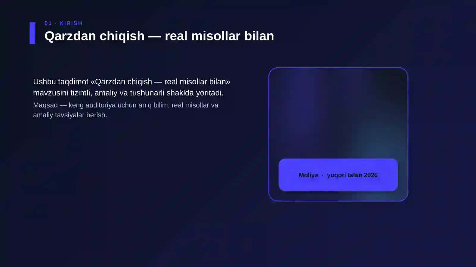 Qarzdan chiqish — real misollar bilan 4