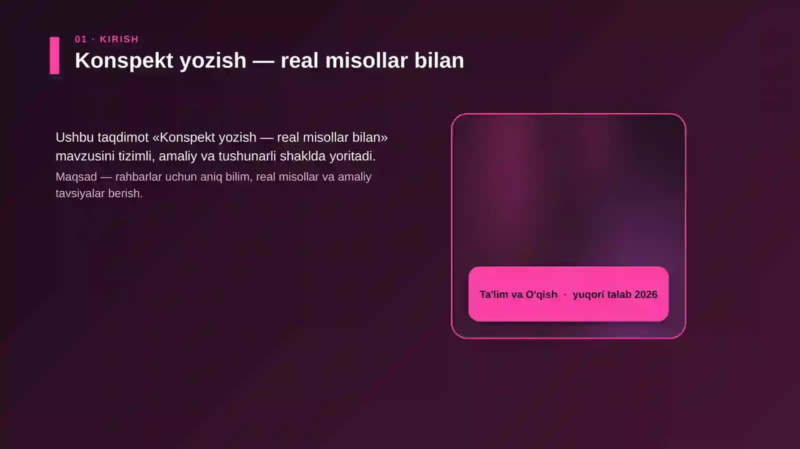 Konspekt yozish — real misollar bilan 4