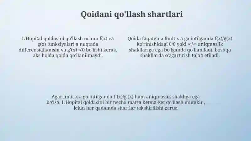 Lopital qoidalari 4