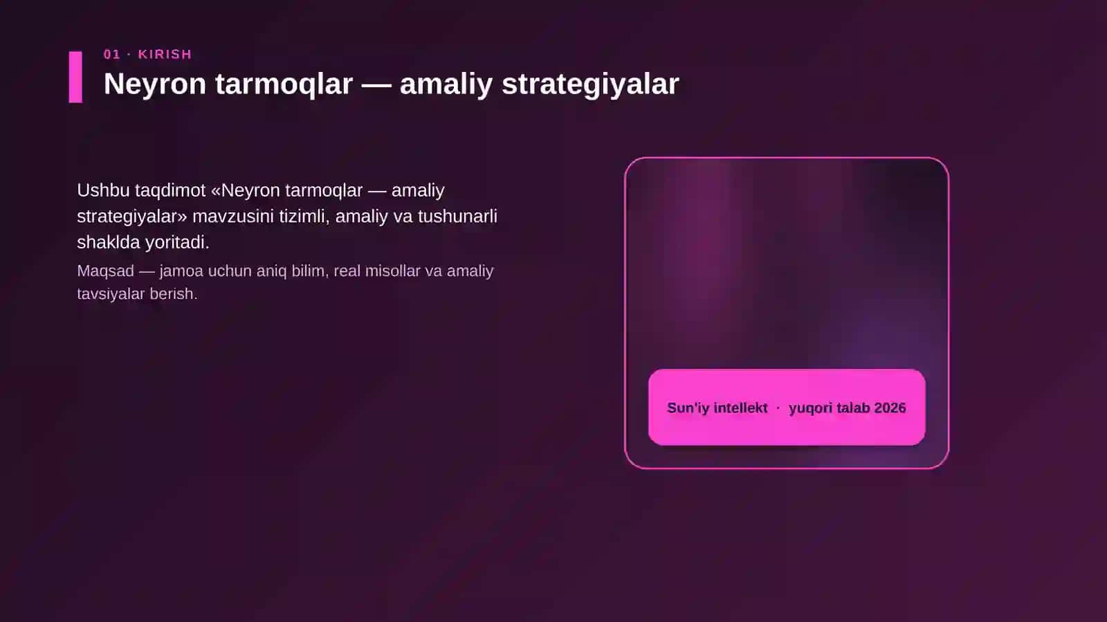 Neyron tarmoqlar — amaliy strategiyalar 4