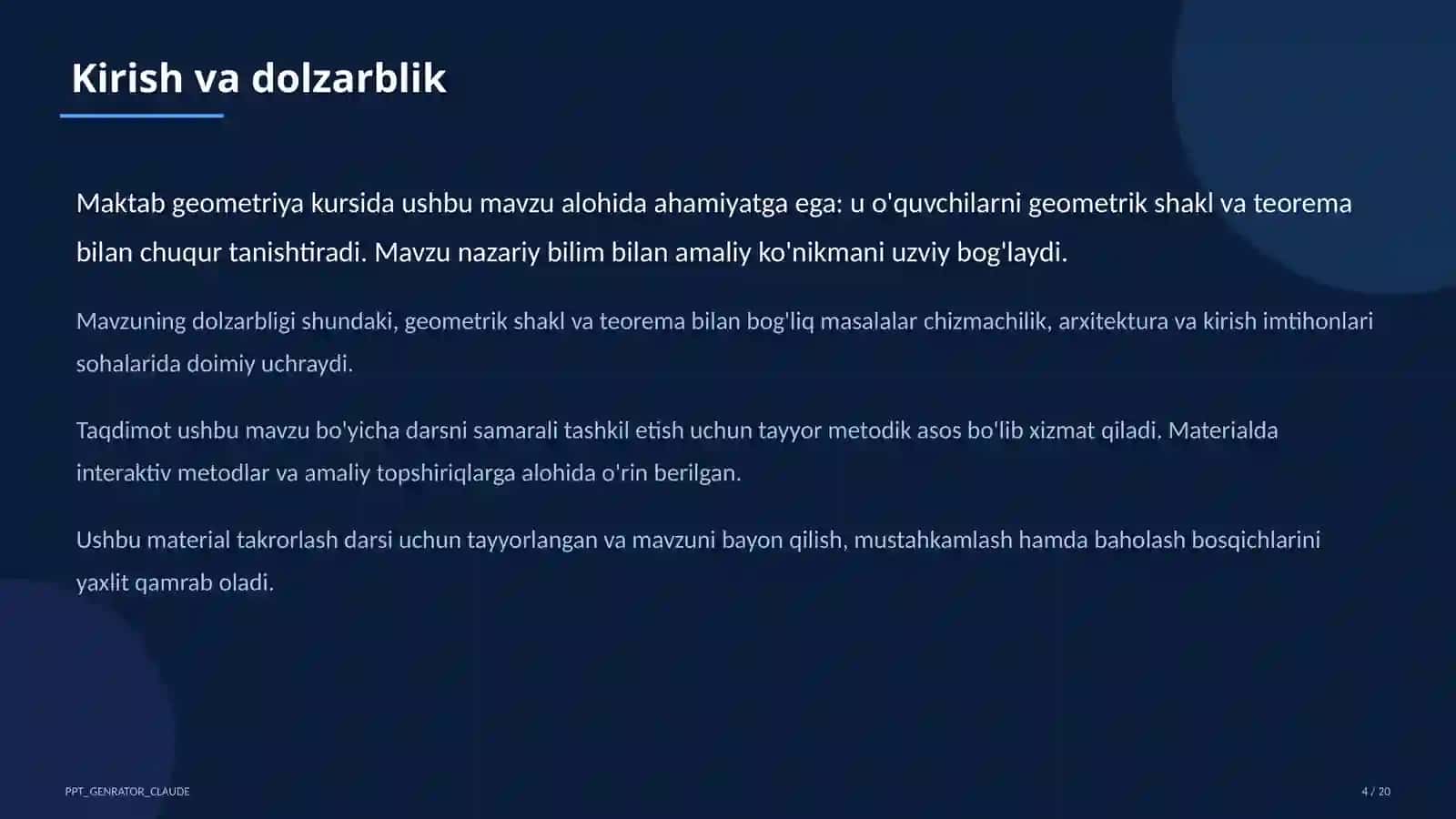 To'g'ri burchakli uchburchakda trigonometrik nisbatlar (8-sinf) 4