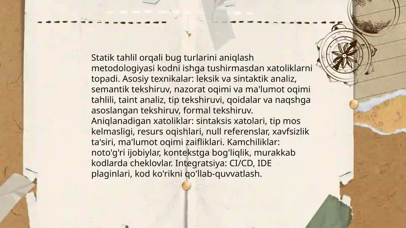 Bug turlarini aniqlash metadologiyasi 4