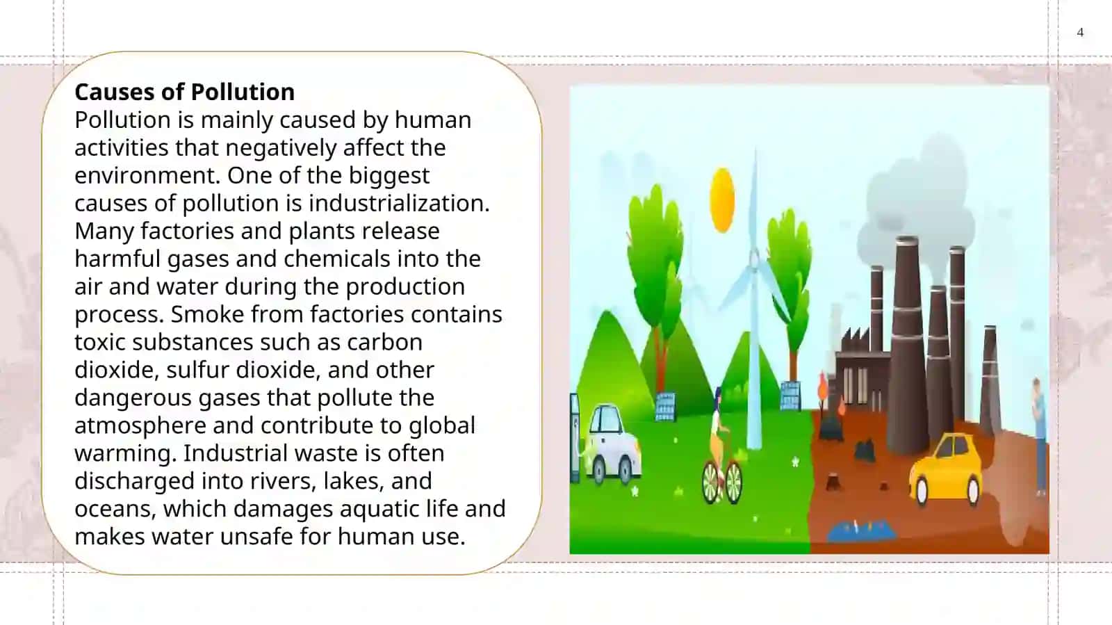Solutions to pollution. 4