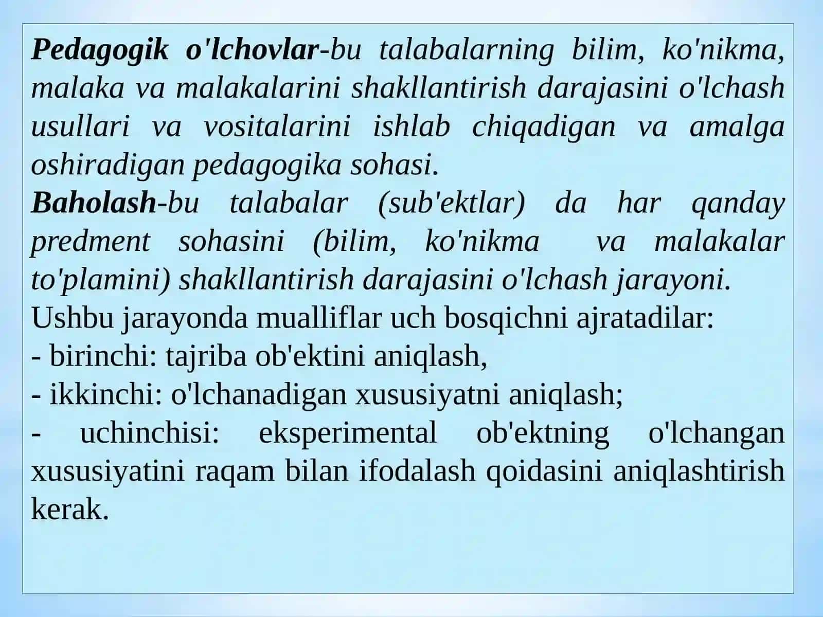 Pedagogik  nazorat 4