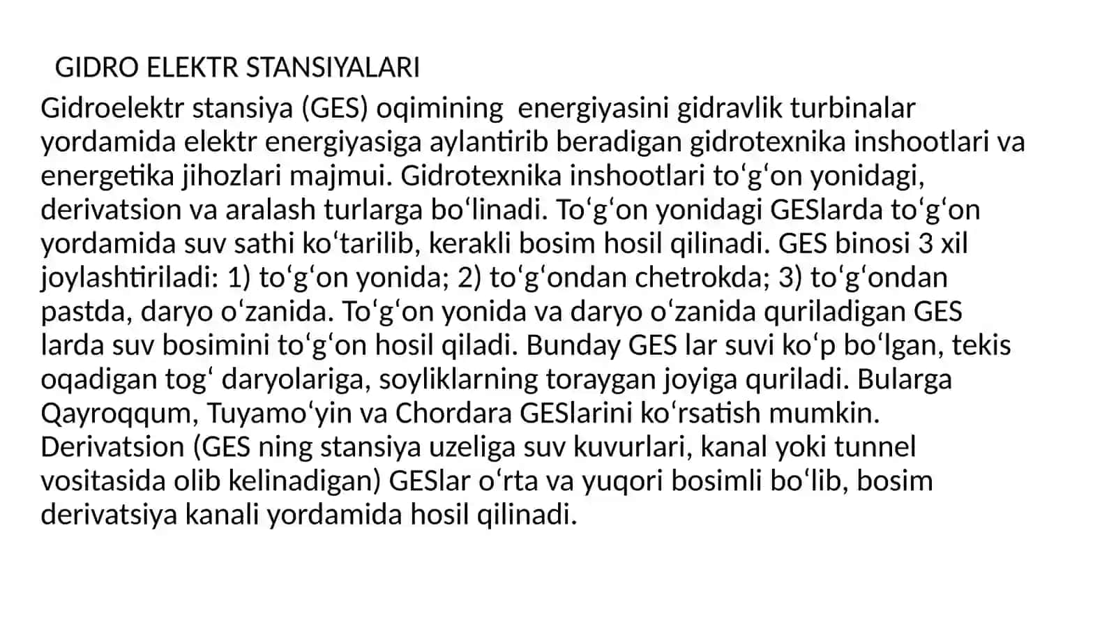 Gidroenergetika zahiralari 4