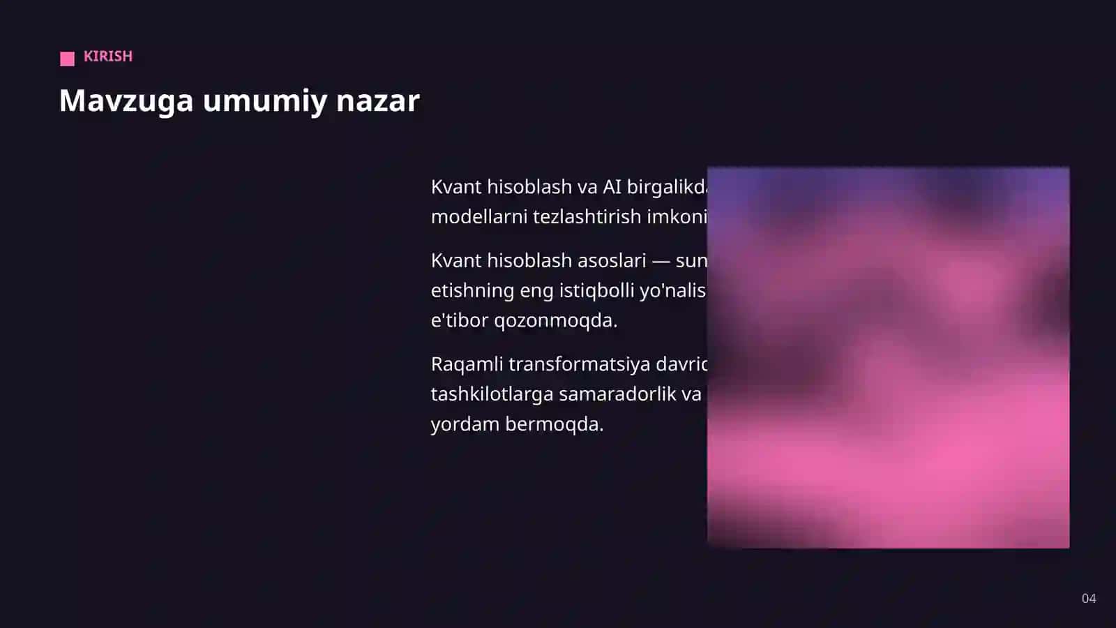 KVANT HISOBLASH VA AI 4