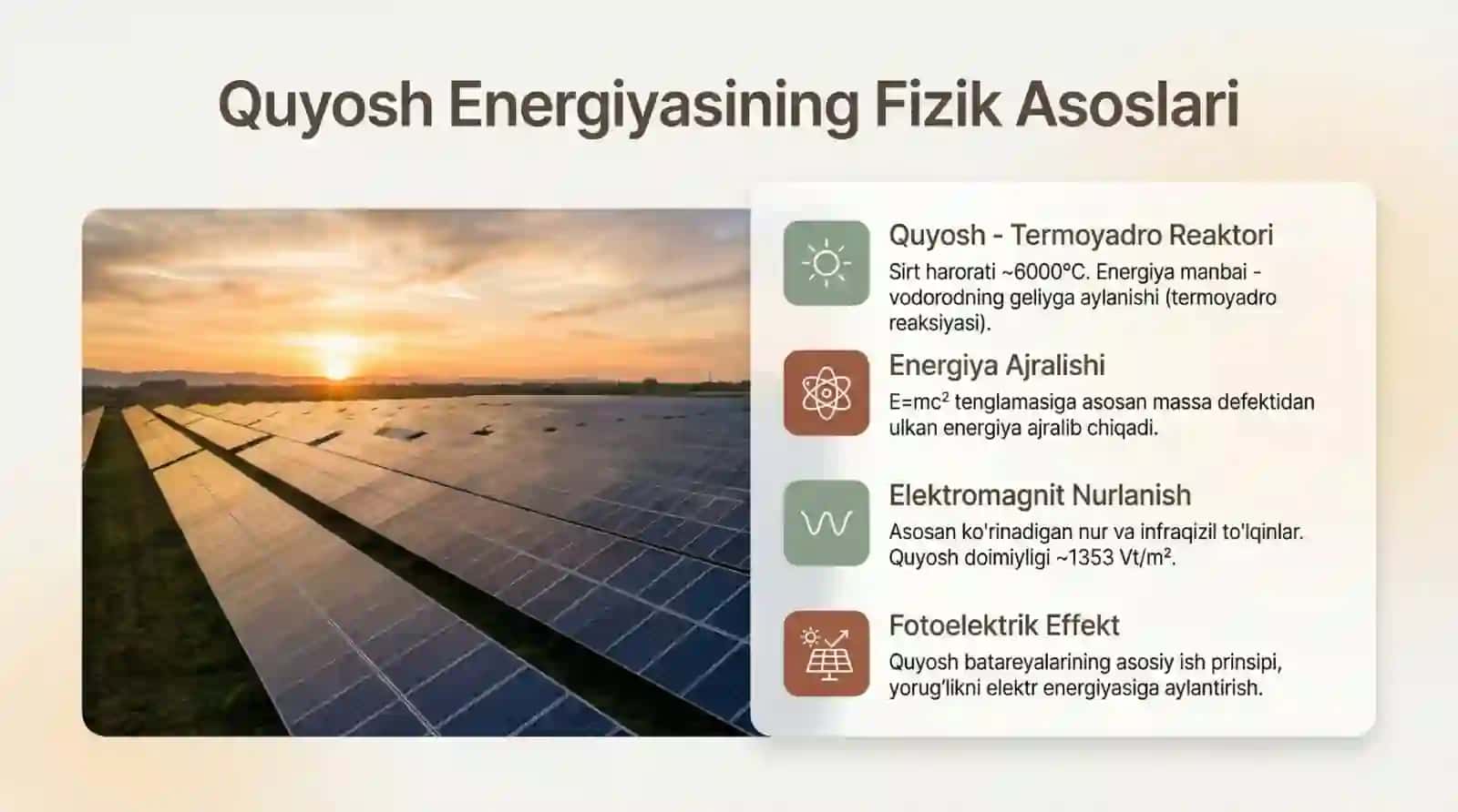 Muqobil elektr manbalari ( quyosh, shamol, gidro bioenergiya ) 4