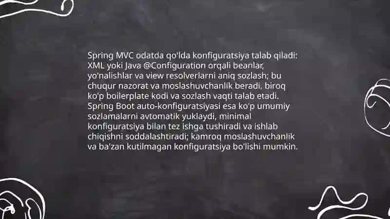 Spring MVC va Spring Boot farqi 4