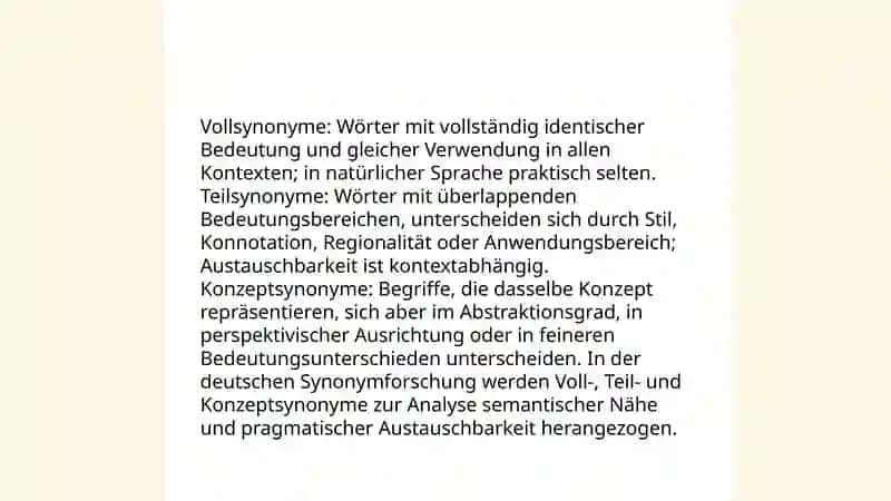 Synonyme im Deutschen 4