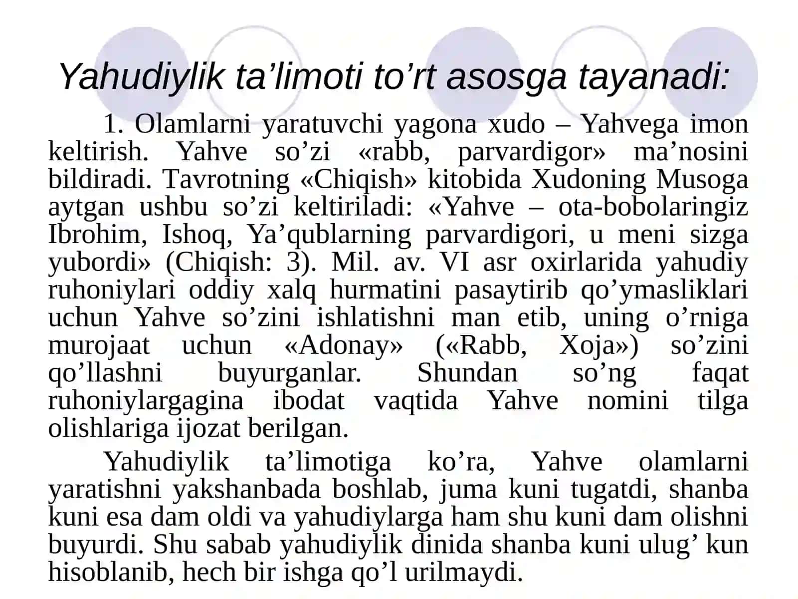Milliy dinlar 4