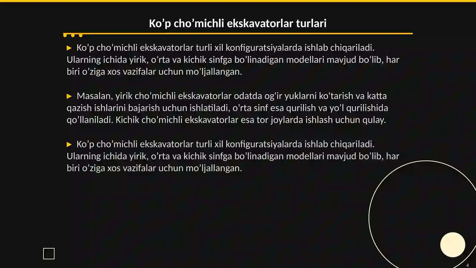 Bir cho’michli ekskavatorlar 4