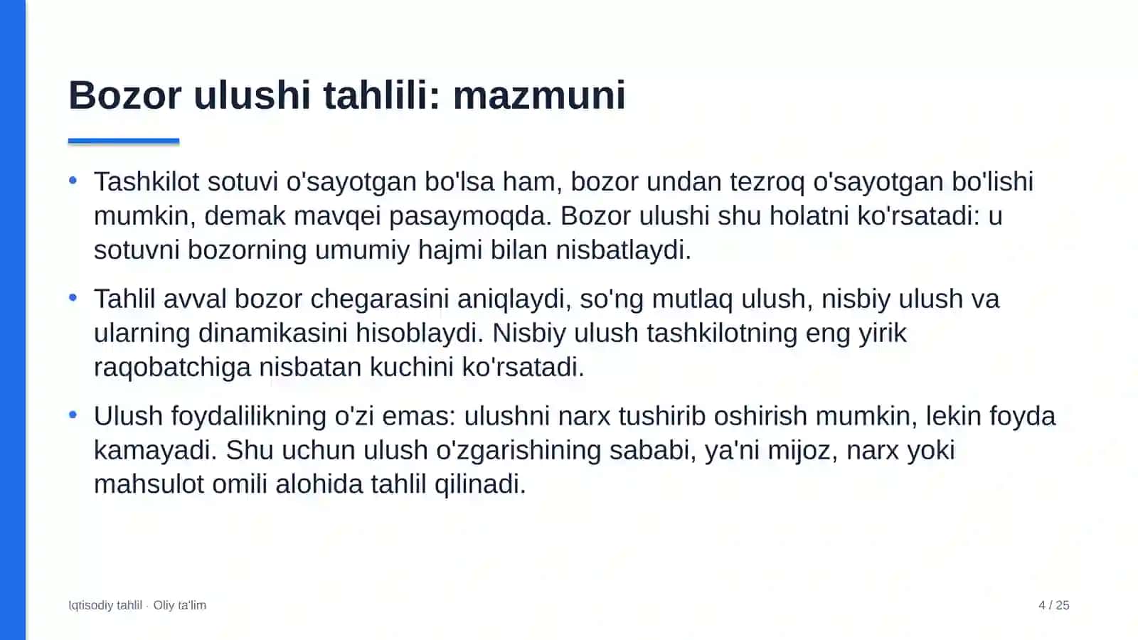 Gastronomik turizmda bozor ulushi tahlili 4