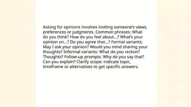 Expressing Personal Opinions 4