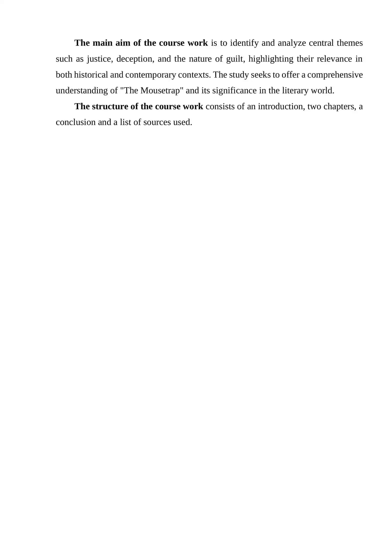 COURSE WORK "THE MOUSETRAP" BY AGATHA CHRISTIE 4
