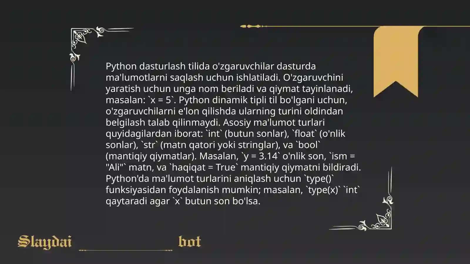 Python dasturlash tili asoslari 4