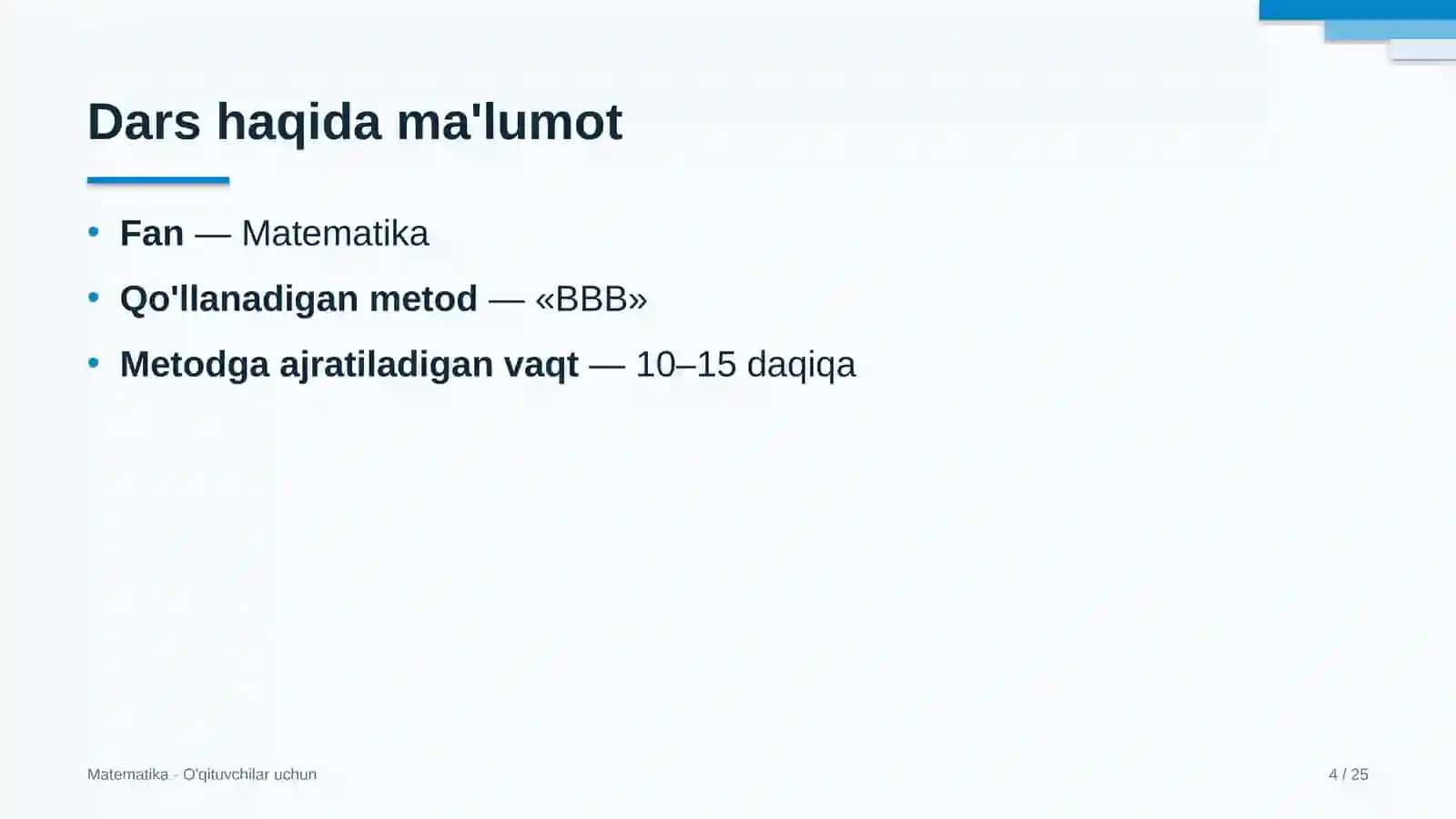 matematika darslarida bbb metodidan foydalanish 4249 4