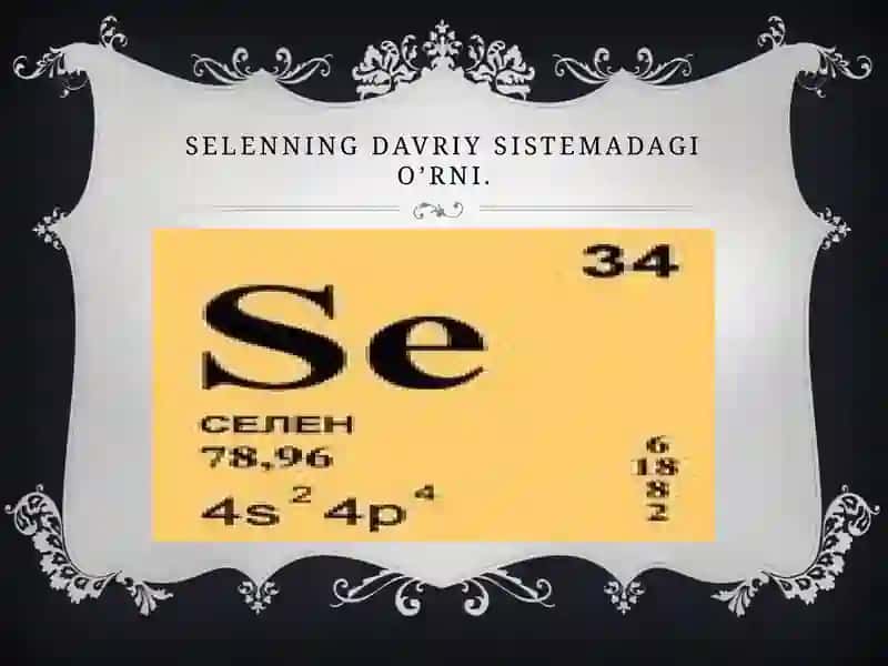 Selenva Tellur birikmalari 4