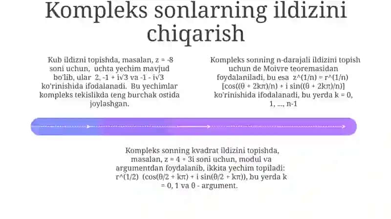 Kompleks sonlar ustida amallar 4