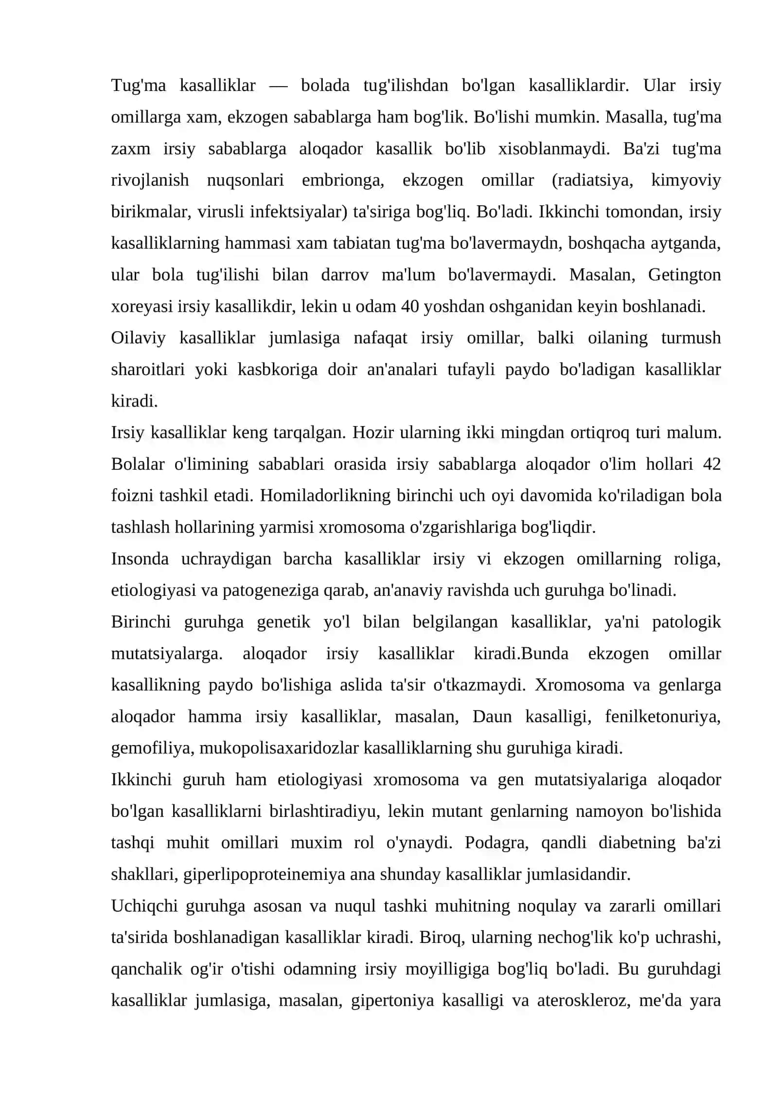 Irsiy kasalliklar 4