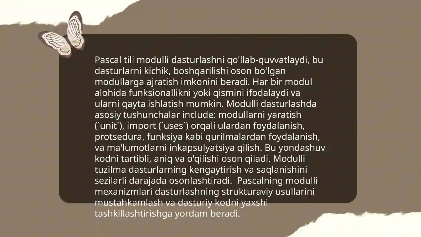 C# va bishqa tillarda (Pascal, C++) modulli dasturlar 4