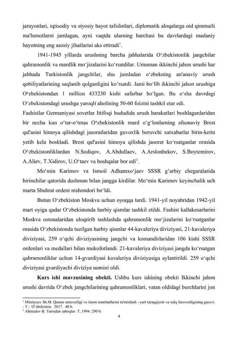 IKKINCHI JAHON URUSHINING BOSHLANISHI VA OʻZBEKISTON FRONT ORTI XIZMATI 4
